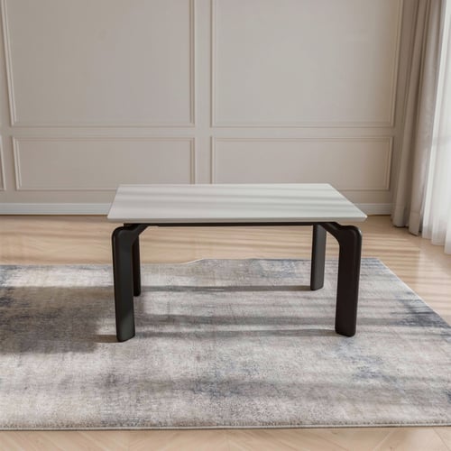 طقم طاولة طعام رمادي رخام مستطيل مع 6 كراسي – عملي...