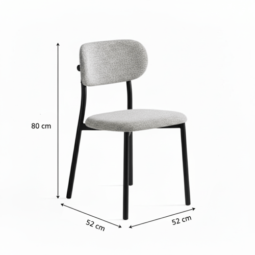 طقم طاولة طعام سيراميك رمادي دائري فاخر – يتسع لـ...