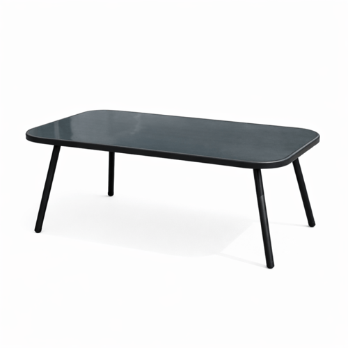 طقم كنب خارجي 7 مقاعد مع طاولة – أسود × رمادي (قما...