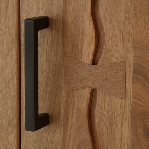 طاولة بوفيه متعددة الألوان من الخشب الصلب بتصميم ه...