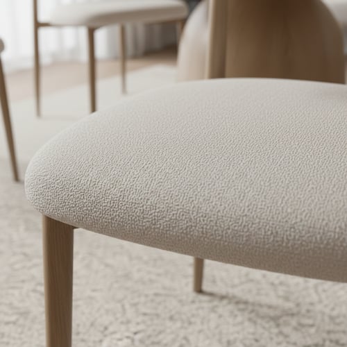 طقم طاولة طعام دائري أبيض – مساحة أوسع للتجمعات