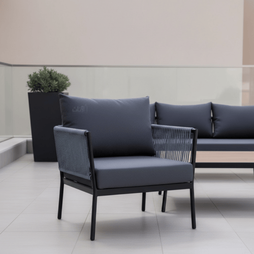 طقم جلوس خارجي 5 مقاعد – أناقة وفخامة للمساحات الع...