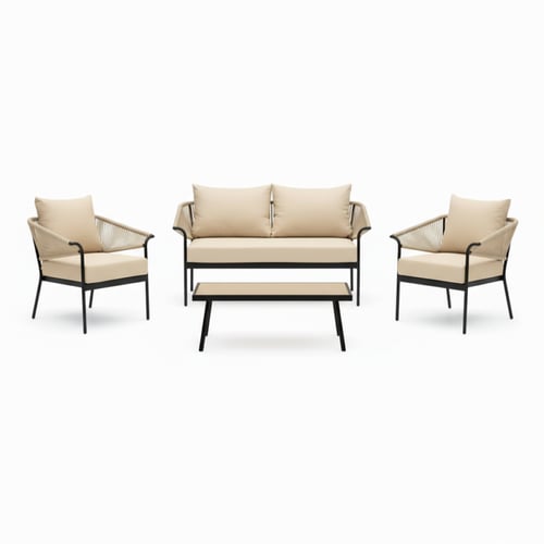 طقم جلوس خارجي 4 مقاعد – تصميم عملي وأنيق