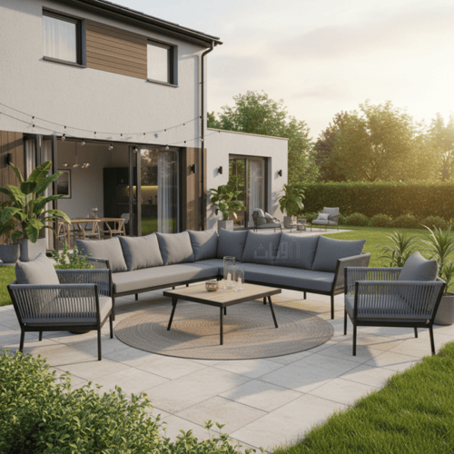 طقم جلوس خارجي 8 مقاعد – تصميم واسع وفخم للمساحات...