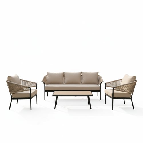 طقم جلوس خارجي 5 مقاعد – فخامة وراحة متكاملة