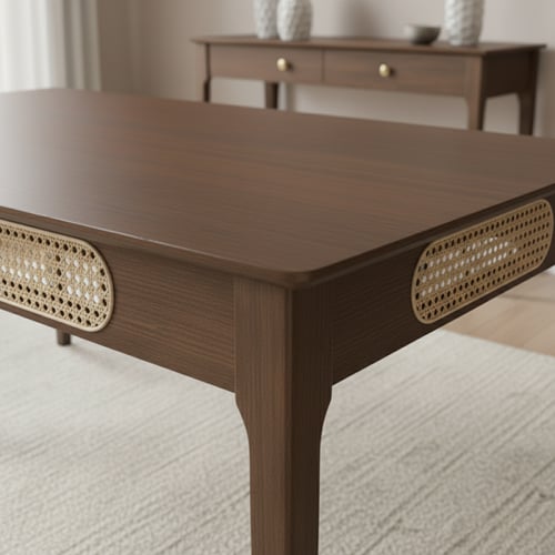 طقم طاولة طعام خشب لون جوز – طاولة + 6 كراسي لمسة...