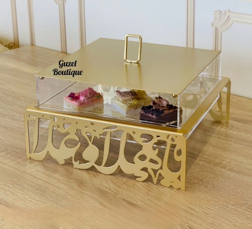 ستاند هلا وغلا مربع ذهبي
