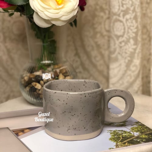 كوب مموج رمادي