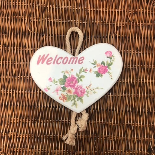 تعليقة welcome وردي