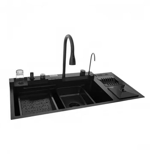 حوض شلال مع حامل اطباق