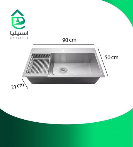 حوض فتحة واحدة 90 * 50