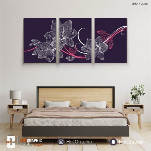 ورود نيلي وأبيض - (VE0041)