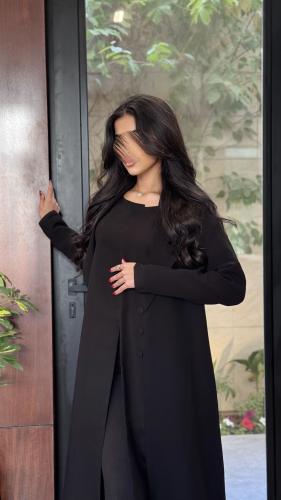 عباية بليزر سيراميك أندونيسي مع طبقة داخلية كتان ا...