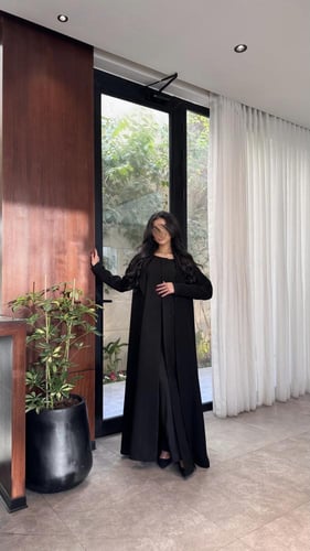 عباية بليزر سيراميك أندونيسي مع طبقة داخلية كتان ا...