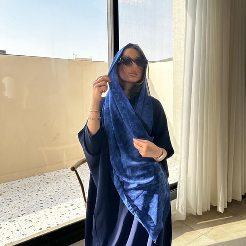 عباية نص بشت كحلي مع طرحة