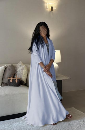 عباية تربل كلوش كريب أمريكي سماوي