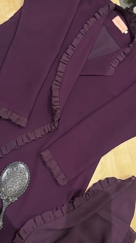 عباية كريب سيراميك صيفي مع كلفة شيفون متوفر منها خ...