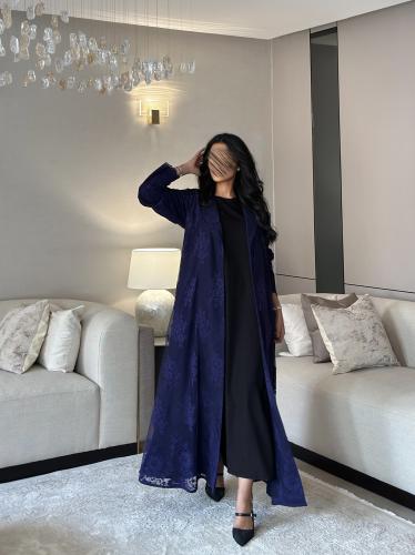 بليزر كحلي دانتيل مبطن نص كلوش