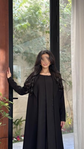 عباية بليزر سيراميك أندونيسي مع طبقة داخلية كتان ا...