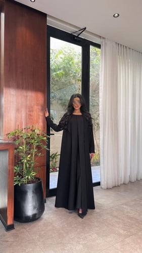 عباية بليزر سيراميك أندونيسي مع طبقة داخلية كتان ا...