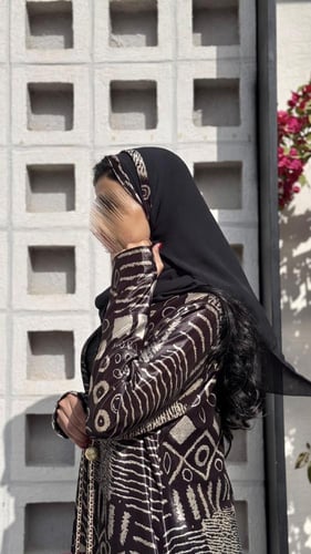 عباية مخمل فرنسي مشجر