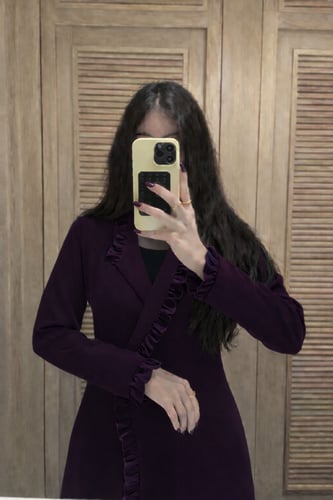 عباية كريب سيراميك صيفي مع كلفة شيفون متوفر منها خ...