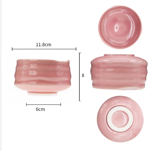 طقم ادوات تحضير الماتشا وردي
