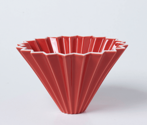 قمع تقطير اورقامي مع قاعدة خشبية Origami Dripper w...