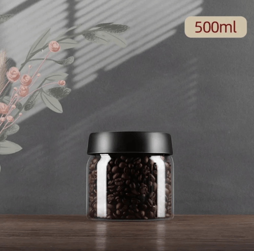 وعاء حفظ حبوب القهوة - زجاج | Glass Canister Coffe...