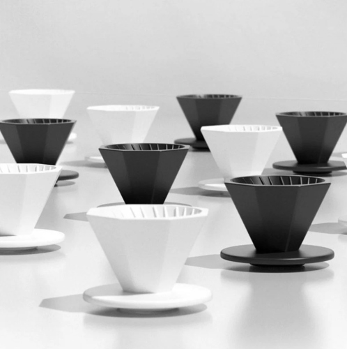 قمع سيراميك للتقطير - مضلع | Ceramic Dripper Ribbe...