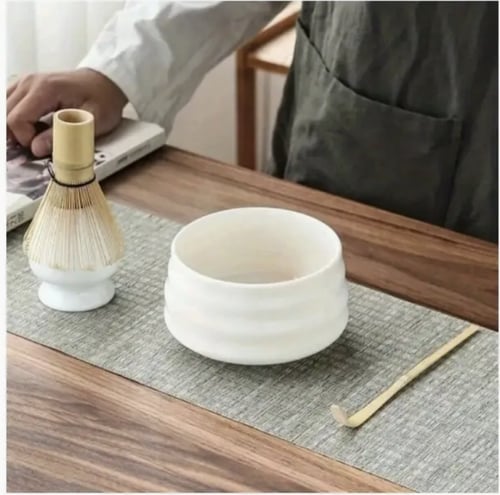 طقم ادوات تحضير الماتشا ابيض