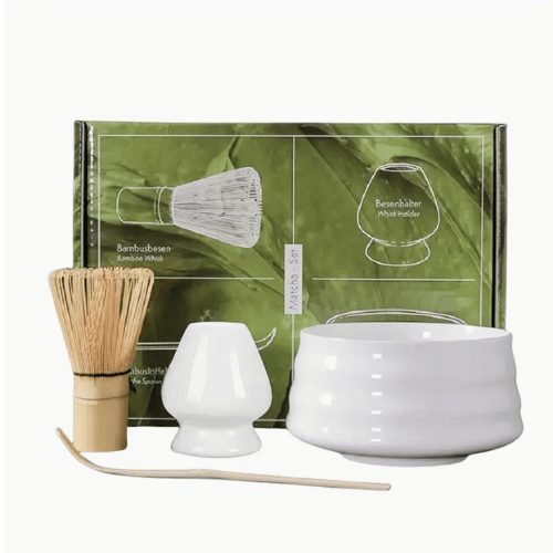 طقم ادوات تحضير الماتشا ابيض