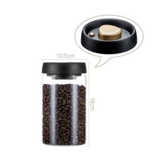 وعاء حفظ حبوب القهوة - زجاج | Glass Canister Coffe...