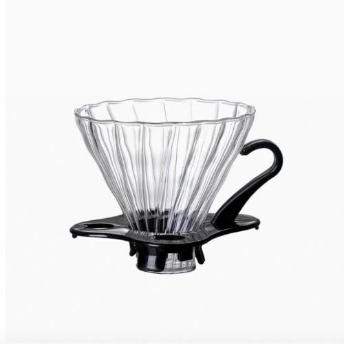 قمع تقطير V60 زجاجي - مقاس 02 بقاعدة | V60 Dripper...