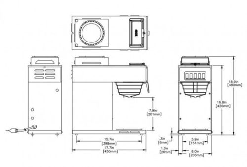 محضرة قهوة الفلتر بسخانين يتم التحكم بهما بشكل منف...