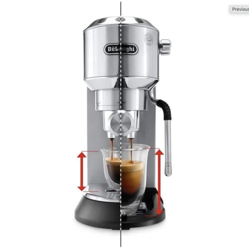 ماكينة ديلونجي ديدكا ارتي - فضي | Delonghi Dedica...