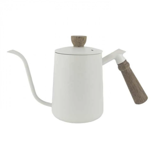 ابريق تقطير ترشيح ابيض مع مقبض خشبي | ml 600