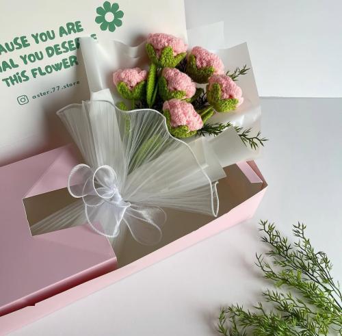 باقة الجوري الوردي