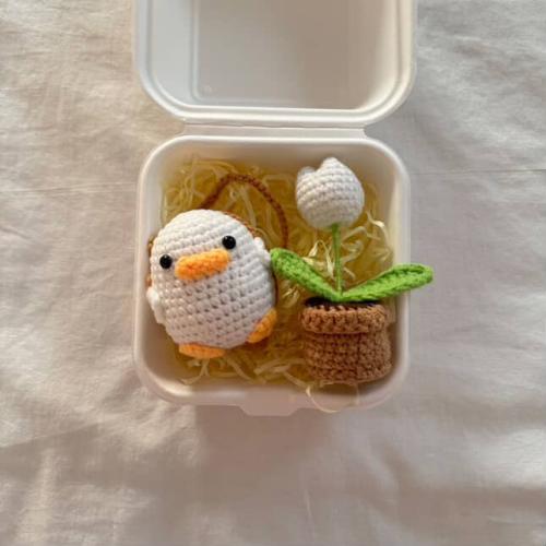 بوكس الدمية و الزهرة البيضاء