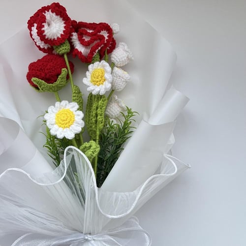 باقة الأزهار الحمراء