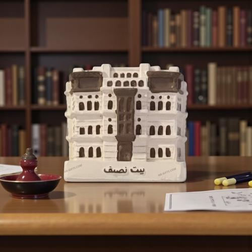 مجموعة (12) من مجسمات صغيرة مصممة بشكل بيت نصيف وا...