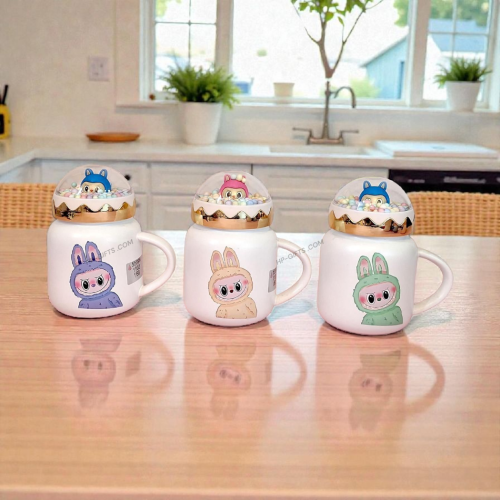 مجموعة (12) من اكواب قهوة من السيراميك بشخصية لابو...