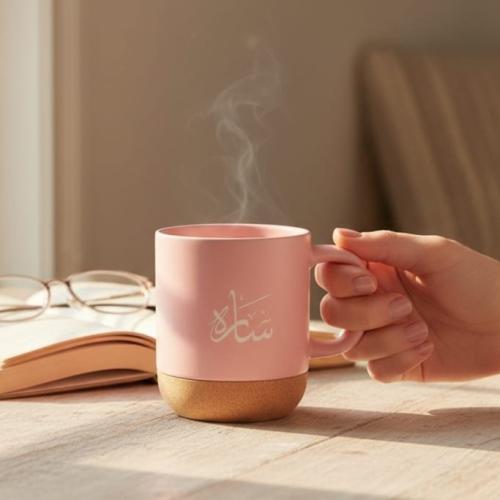 مجموعة (12) من اكواب انيقة مصنوعة من السيراميك بال...