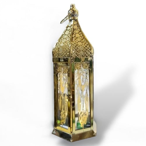 مجموعة من 12 قطعة من الفوانيس الذهبية بتصميم اسلام...