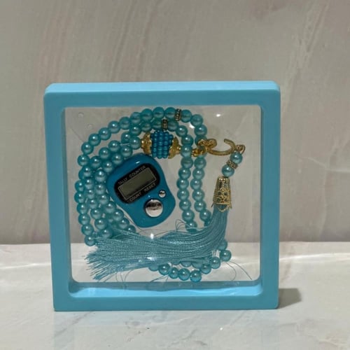 مجموعة من 12 قطعة من برواز حافظة شفاف مع سبحة وخات...