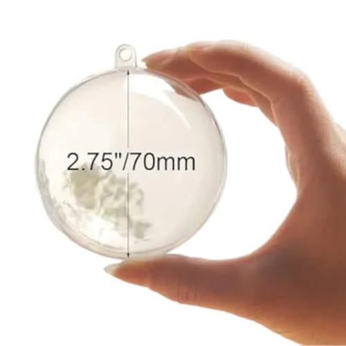 مجموعة 12 من الكرات الاكريليك الشفافة زينة للحفلات