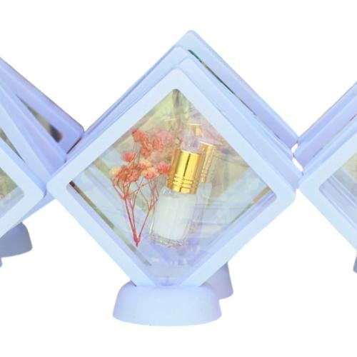 مجموعة 12 من برواز حافظة شفاف مع تولة مسك وورد لون...