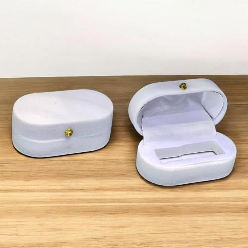 علب قطيفه لربع تولة بيضاوي الشكل (12 قطعة) لون أبي...