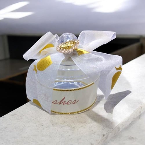 مجموعة (12) من علب توزيعات انيقة بتصميم دائري بالل...