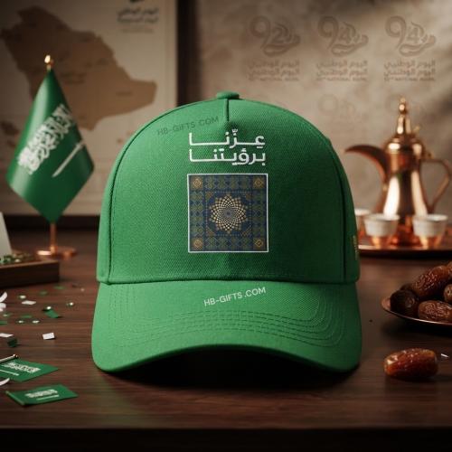 مجموعة (12) من كابات اليوم الوطني مصممة باللون الا...